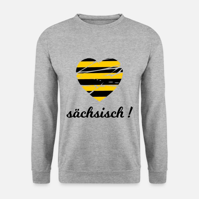 sächsisch - Unisex Pullover - Weißgrau meliert