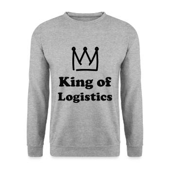 Le roi de la logistique - Sweat-shirt Unisexe - gris chiné - Devant - Alina (178cm) & Michal (187cm)