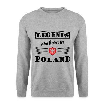 The Polish legend - Unisex Sweatshirt - salt & pepper - Front - Alina (178cm) & Michal (187cm)