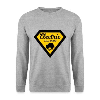 Electric vehicles - Unisex Sweatshirt - salt & pepper - Front - Alina (178cm) & Michal (187cm)