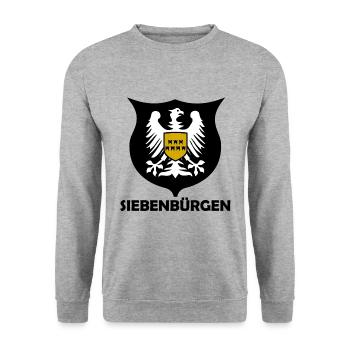 Siebenbürgen Adler - Unisex Pullover - Weißgrau meliert - Vorne - Alina (178cm) & Michal (187cm)
