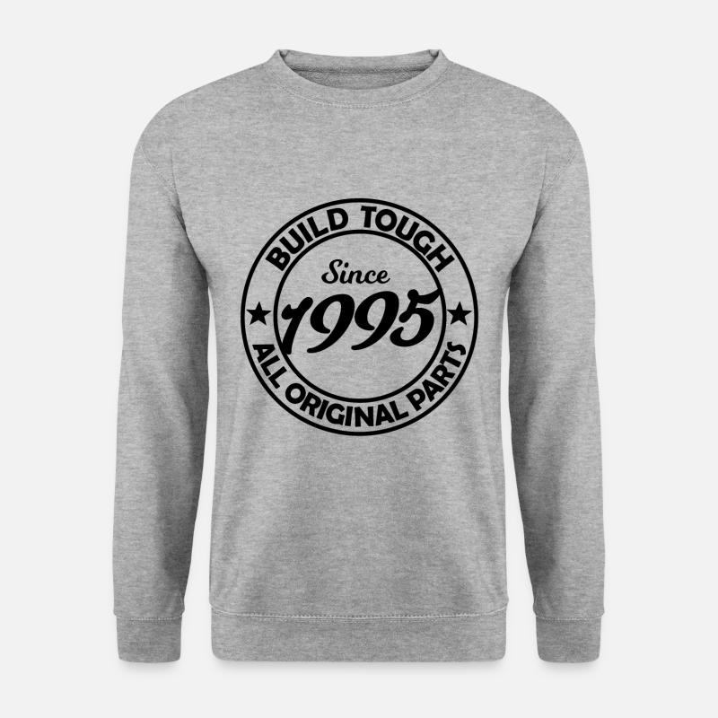 Hergestellt in 1995 - Unisex Pullover - Weißgrau meliert