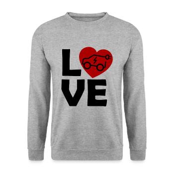 Electro Love - Unisex Sweatshirt - salt & pepper - Front - Alina (178cm) & Michal (187cm)