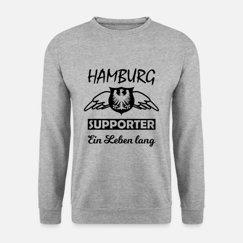 Die Hamburger Fans - Unisex Pullover - Weißgrau meliert