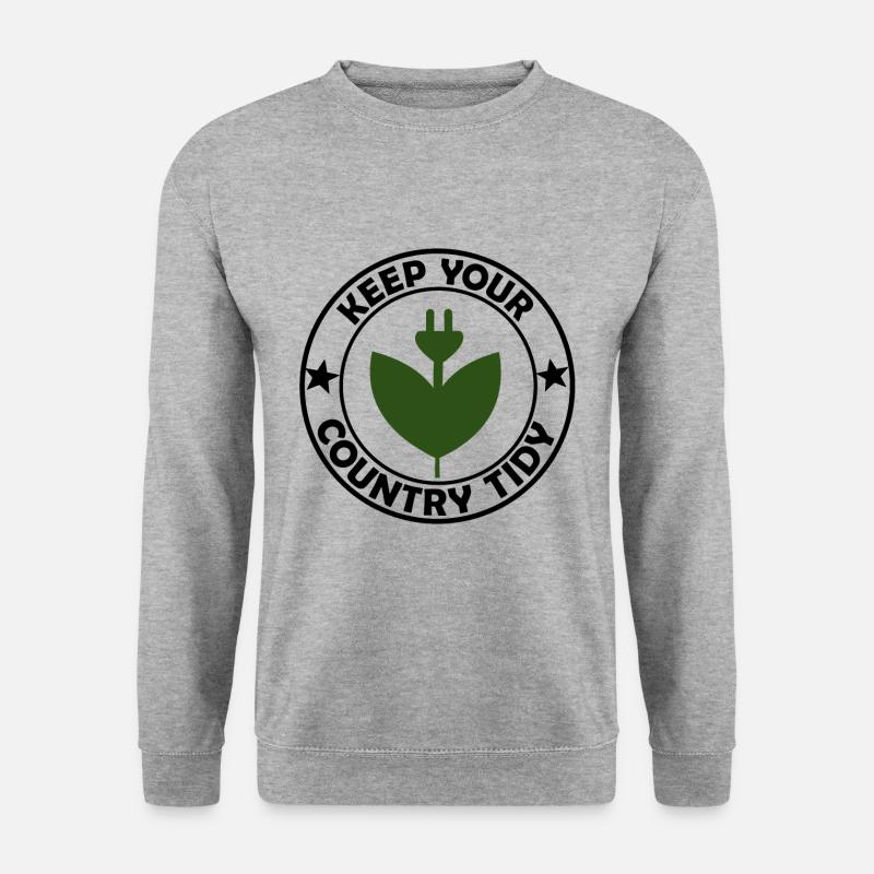 Umwelt Liebe - Unisex Pullover - Weißgrau meliert