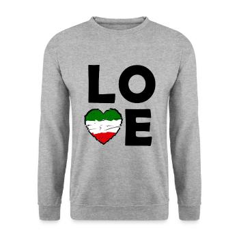 Love of Italy - Unisex Sweatshirt - salt & pepper - Front - Alina (178cm) & Michal (187cm)