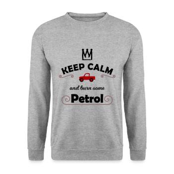 Displacement and petrol - Unisex Sweatshirt - salt & pepper - Front - Alina (178cm) & Michal (187cm)