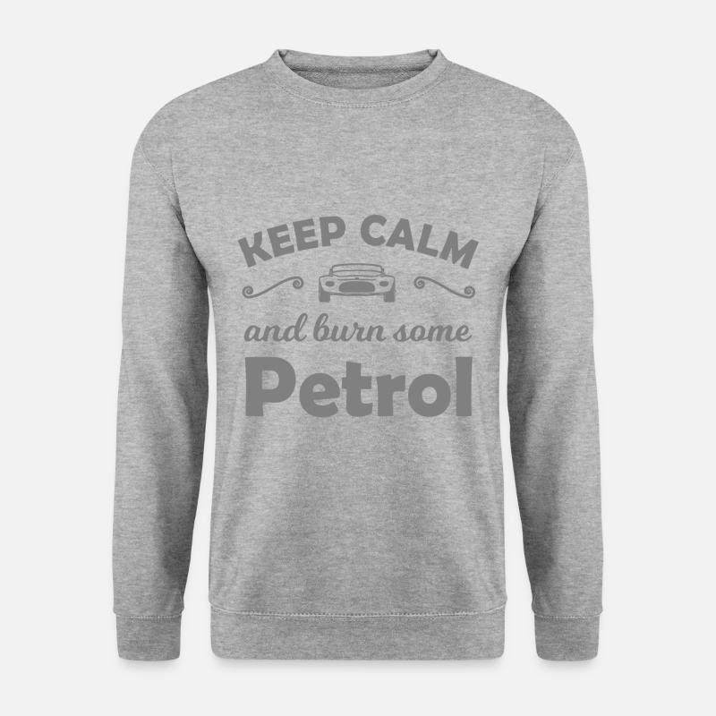 Der Autofahrer - Unisex Pullover - Weißgrau meliert