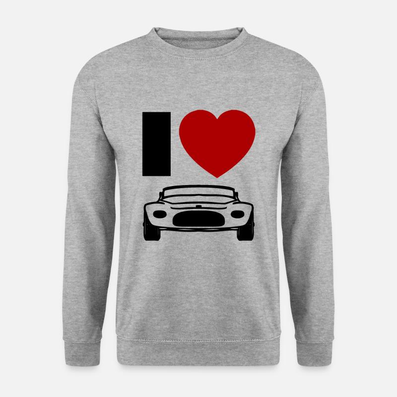 Autoliebe - Unisex Pullover - Weißgrau meliert