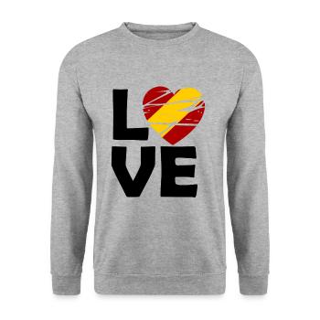 Amour espagnol - Sweat-shirt Unisexe - gris chiné - Devant - Alina (178cm) & Michal (187cm)
