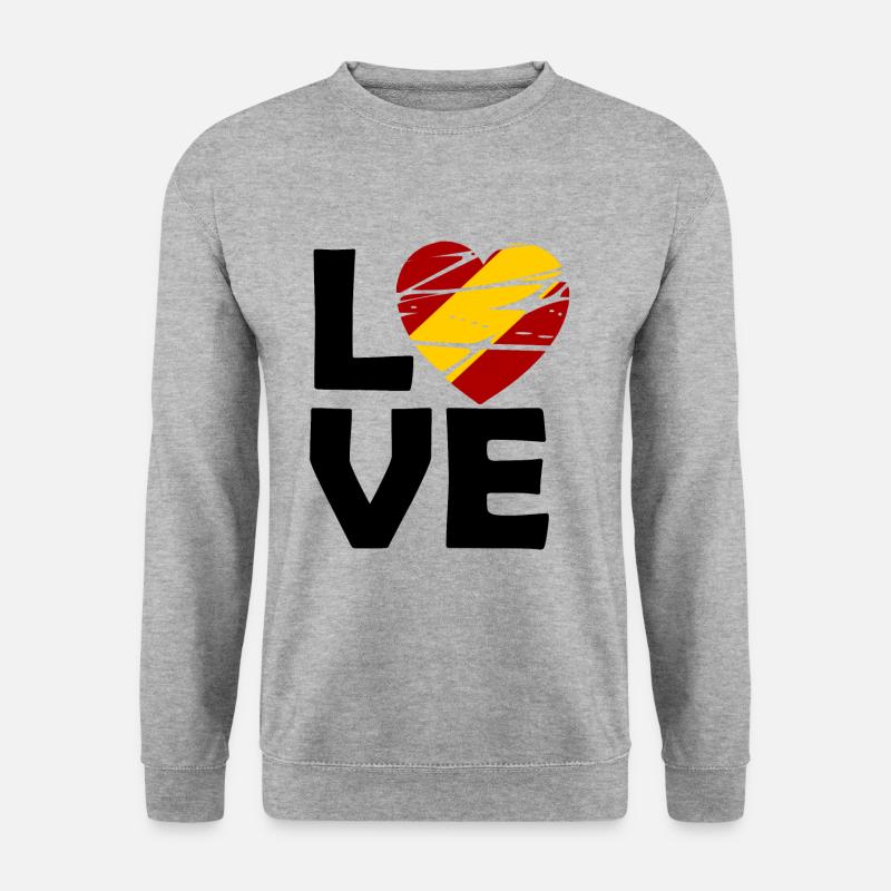Spanische Liebe - Unisex Pullover - Weißgrau meliert