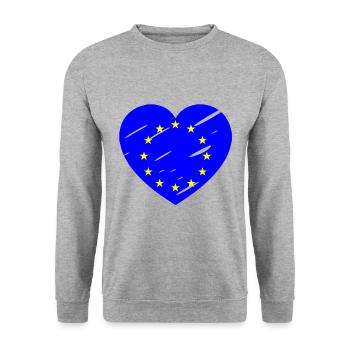 Cœur de l’Europe - Sweat-shirt Unisexe - gris chiné - Devant - Alina (178cm) & Michal (187cm)