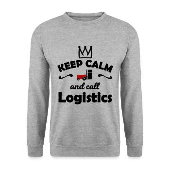Logistics Team - Unisex Sweatshirt - salt & pepper - Front - Alina (178cm) & Michal (187cm)