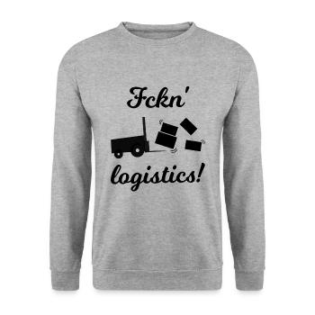 Lustig Logistik - Unisex Sweatshirt - salt & pepper - Front - Alina (178cm) & Michal (187cm)