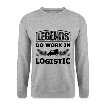 Legends of logistics - Unisex Sweatshirt - salt & pepper - Front - Alina (178cm) & Michal (187cm)