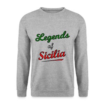Légendes de Sicile - Sweat-shirt Unisexe - gris chiné - Devant - Alina (178cm) & Michal (187cm)