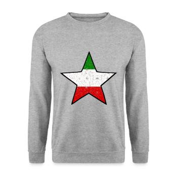 Star of Italy - Unisex Sweatshirt - salt & pepper - Front - Alina (178cm) & Michal (187cm)