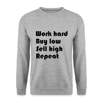 The strategy for millionaires - Unisex Sweatshirt - salt & pepper - Front - Alina (178cm) & Michal (187cm)