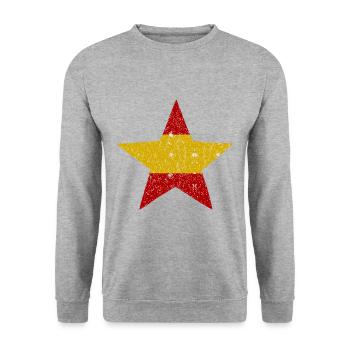 Les stars espagnoles - Sweat-shirt Unisexe - gris chiné - Devant - Alina (178cm) & Michal (187cm)
