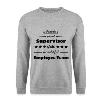 Manager - Unisex Sweatshirt - salt & pepper - Front - Alina (178cm) & Michal (187cm)