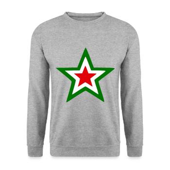 Star d’Italie - Sweat-shirt Unisexe - gris chiné - Devant - Alina (178cm) & Michal (187cm)