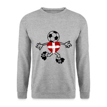 Der Schweizer Fußballer - Unisex Pullover - Weißgrau meliert - Vorne - Alina (178cm) & Michal (187cm)