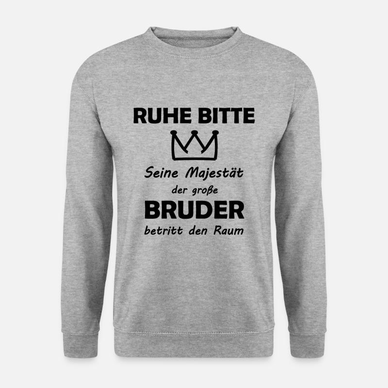 Der große Bruder - Unisex Pullover - Weißgrau meliert