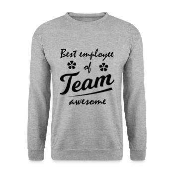 The best employee - Unisex Sweatshirt - salt & pepper - Front - Alina (178cm) & Michal (187cm)