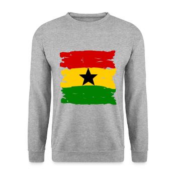 Les couleurs du Ghana - Sweat-shirt Unisexe - gris chiné - Devant - Alina (178cm) & Michal (187cm)