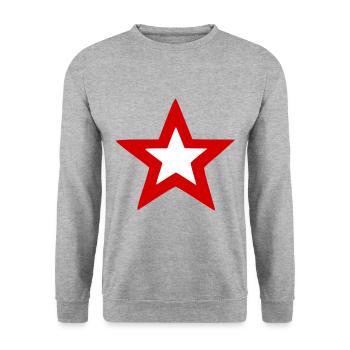 The Polish Star of Heaven - Unisex Sweatshirt - salt & pepper - Front - Alina (178cm) & Michal (187cm)