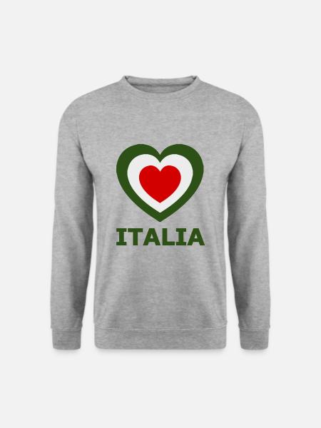 Hjertet af Italien - Unisex sweater - hvidgrå meleret