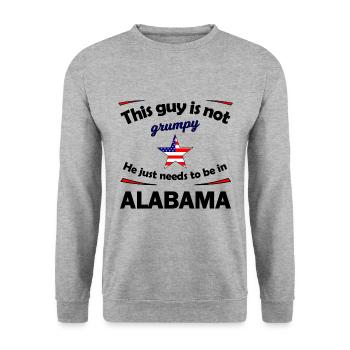 At home in Alabama - Unisex Sweatshirt - salt & pepper - Front - Alina (178cm) & Michal (187cm)