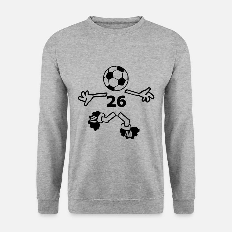 Nummer 26 - Unisex Pullover - Weißgrau meliert