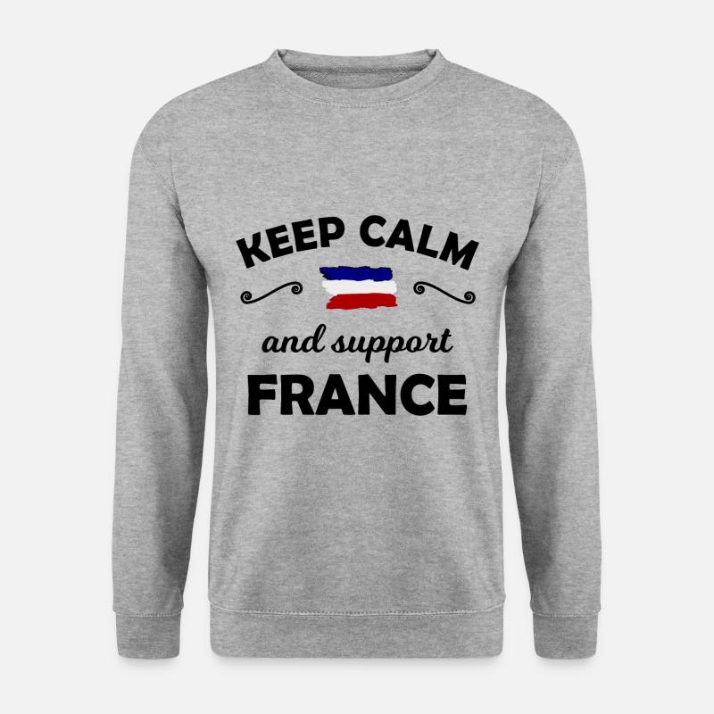 Die Frankreich Unterstützer - Unisex Pullover - Weißgrau meliert