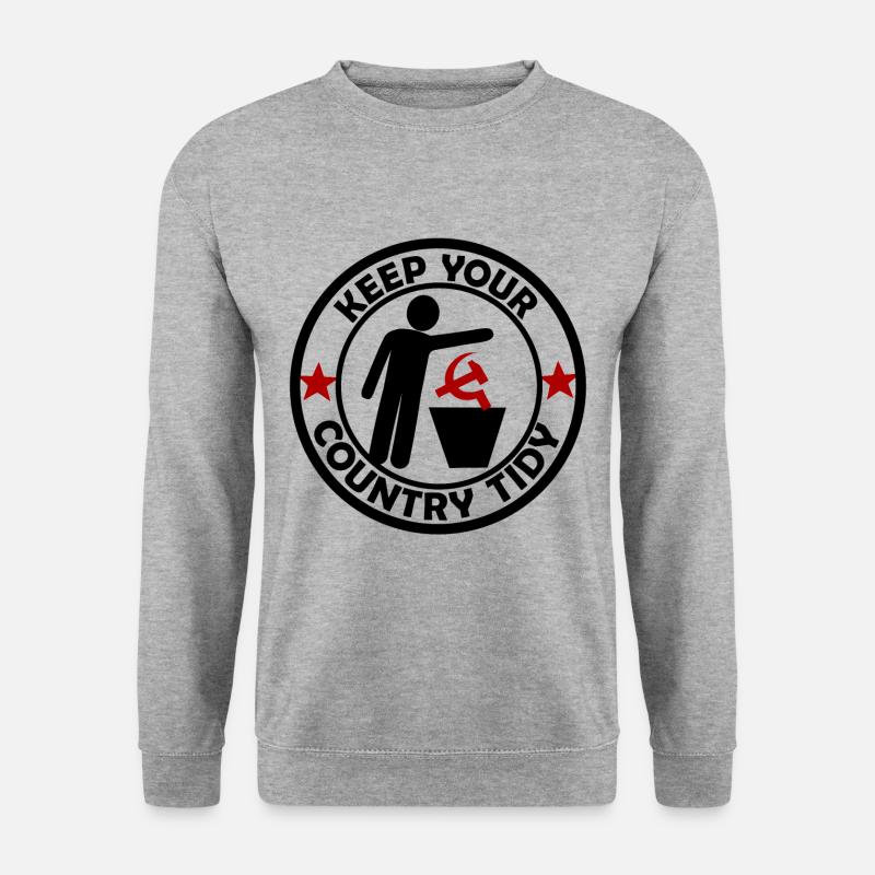 Der Kapitalist - Unisex Pullover - Weißgrau meliert