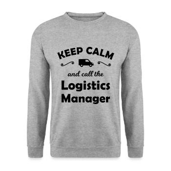 The Logistics Manager - Unisex Sweatshirt - salt & pepper - Front - Alina (178cm) & Michal (187cm)
