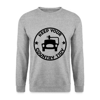 Electric & Hybrid Car Stickers - Unisex Sweatshirt - salt & pepper - Front - Alina (178cm) & Michal (187cm)