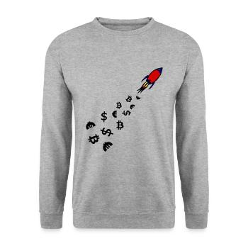 Investisseurs de Wall Street - Sweat-shirt Unisexe - gris chiné - Devant - Alina (178cm) & Michal (187cm)