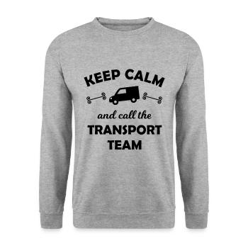 Das Transport Team - Unisex Pullover - Weißgrau meliert - Vorne - Alina (178cm) & Michal (187cm)