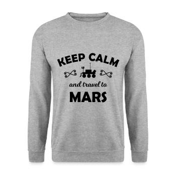 Le voyage vers Mars - Sweat-shirt Unisexe - gris chiné - Devant - Alina (178cm) & Michal (187cm)