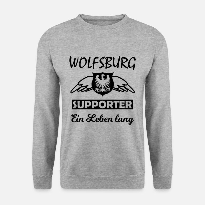 Die Stadt Wolfsburg - Unisex Pullover - Weißgrau meliert