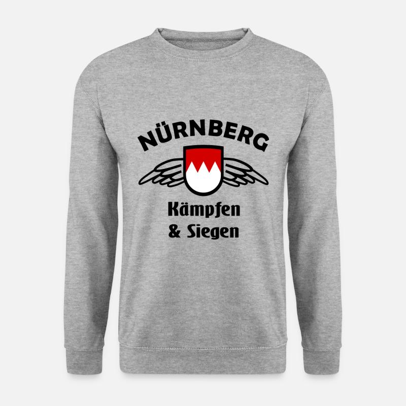 Die Nürnberg Unterstützer - Unisex Pullover - Weißgrau meliert