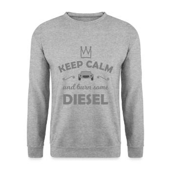 Diesel and displacement - Unisex Sweatshirt - salt & pepper - Front - Alina (178cm) & Michal (187cm)