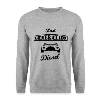 The diesel drivers - Unisex Sweatshirt - salt & pepper - Front - Alina (178cm) & Michal (187cm)