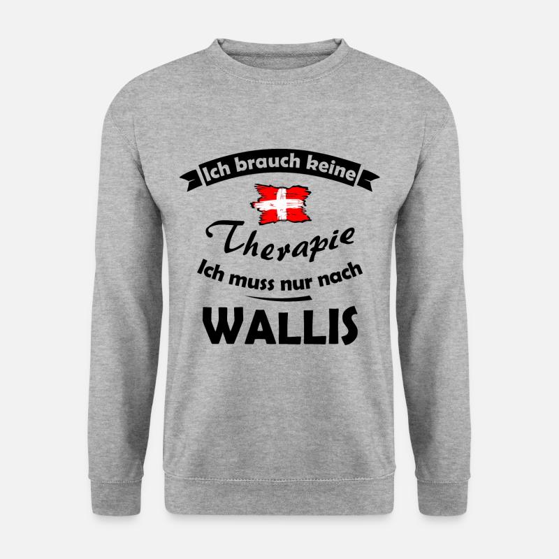 Die Therapie in Wallis - Unisex Pullover - Weißgrau meliert