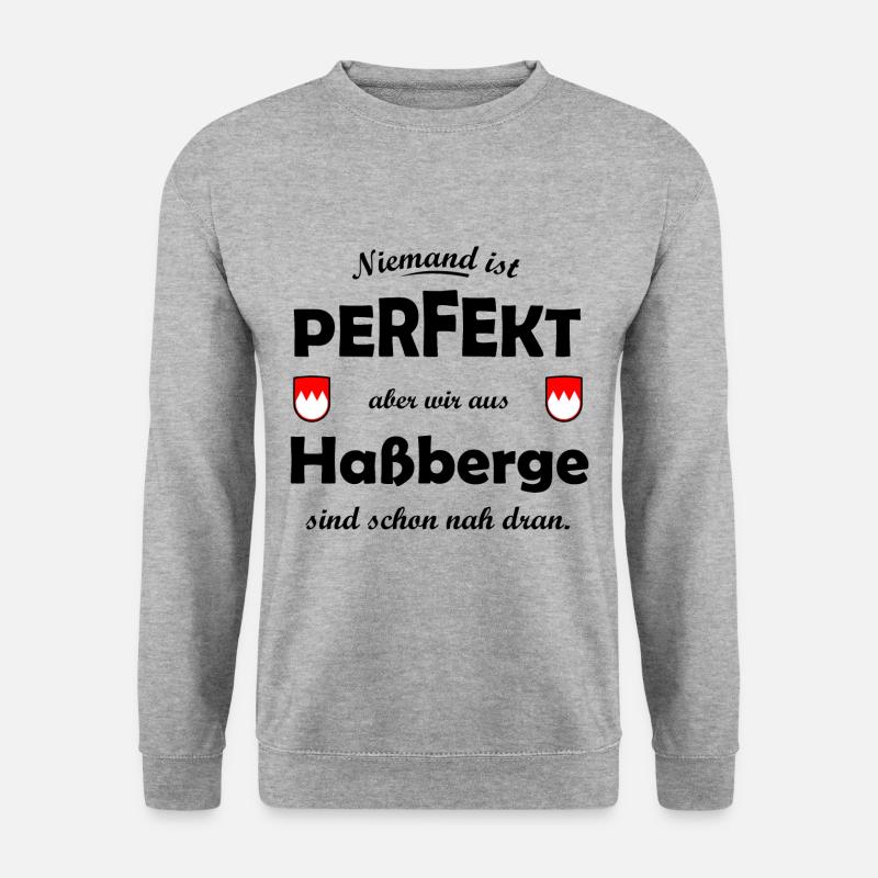 Heimat Haßberge - Unisex Pullover - Weißgrau meliert