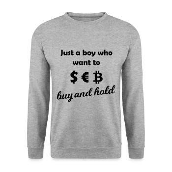 Finally a millionaire - Unisex Sweatshirt - salt & pepper - Front - Alina (178cm) & Michal (187cm)