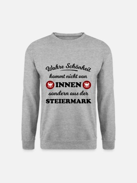 Schönheit aus der Steiermark - Unisex Pullover - Weißgrau meliert
