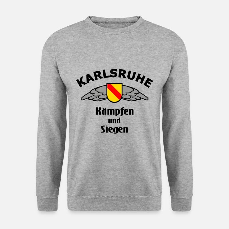 Die Macht aus Karlsruhe - Unisex Pullover - Weißgrau meliert