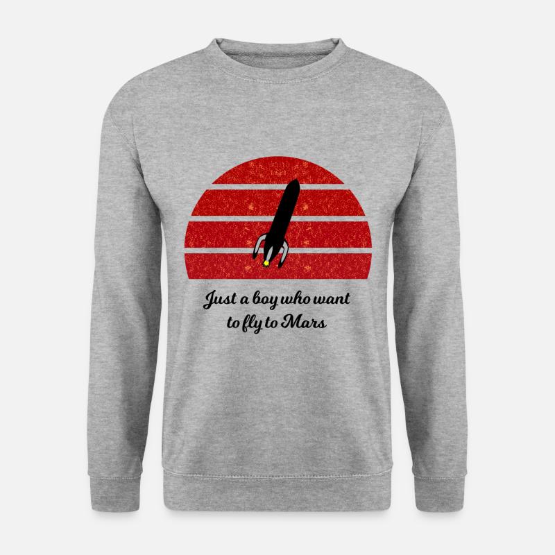 Mars Entdeckung - Unisex Pullover - Weißgrau meliert